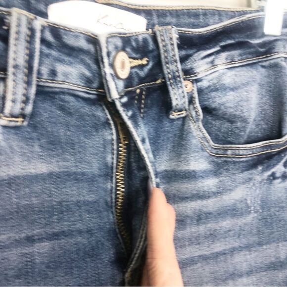 KANCAN | Distressed Leopard Animal Print Stretch Skinny Jeans Women’s Size 3/25 - Picture 7 of 13